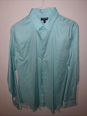 Express Men Mint Green Dress Shirt
